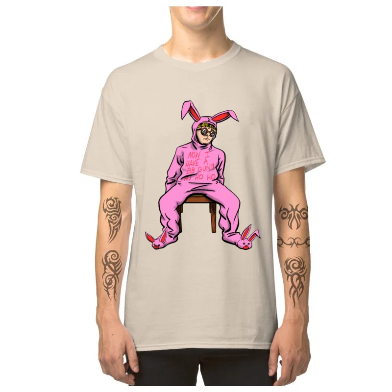 You_ll_Shoot_Your_Eye_Out__12105 Short Sleeve Tops Shirt Summer Fall Round Neck Cotton Youth Top T-shirts Casual T Shirt Graphic You_ll_Shoot_Your_Eye_Out__12105 beige