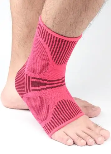 1 шт. фиксирующая поддержка лодыжки Эластичность Регулировка Защита ног Вязание Sprain Предотвращение Спорт Фитнес Защитная повязка - Цвет: RD