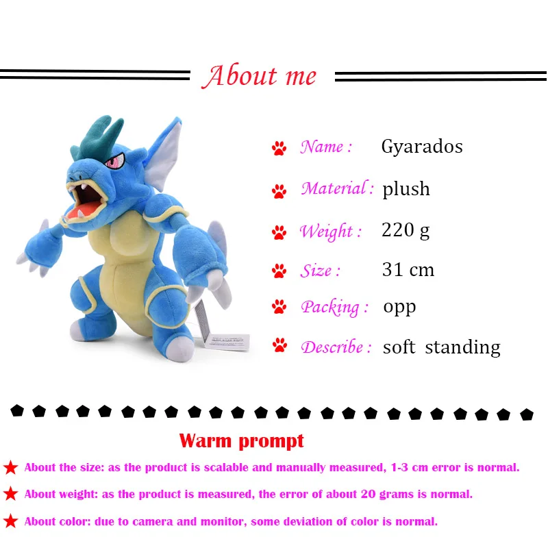 Аниме Кукла Пикачу Spinda Snorlax Gyarados Feraligatr Gible Machamp Lucario мультфильм чучела Peluche плюшевые игрушки Рождественский подарок