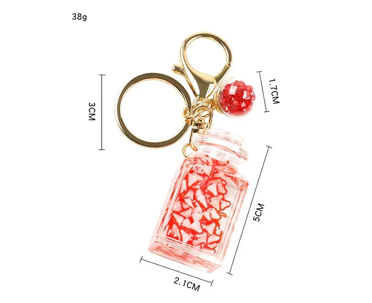 Креативный брелок для ключей Popsicle с блестками, брелок для ключей, жидкий плавающий брелок в виде фрукта подвеска на рюкзак, подарок для женщин K079
