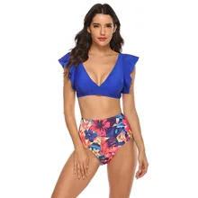 2020 Swimsuit Bikini Sexy Women High Waist Print Push Up Bikini Set Bathing Suit Bandeau Swimwear Swim suit Female Swimming suit 2020 Swimsuit Bikini Sexy Women High Waist Print Push Up Bikini Set Bathing Suit Bandeau Swimwear Swim suit Female Swimming suit