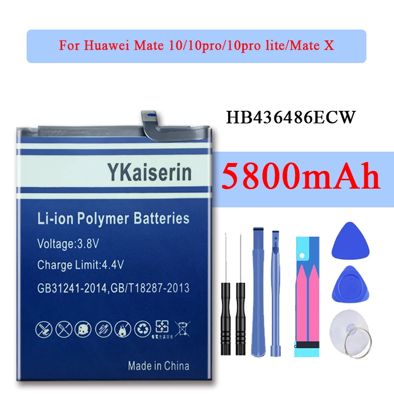 Аккумулятор высокой емкости для Hua Wei HB436486ECW для huawei mate 10 mate 10 Pro mate 10 Lite mate X ALP-AL00 Batteria Akku 5800mAh