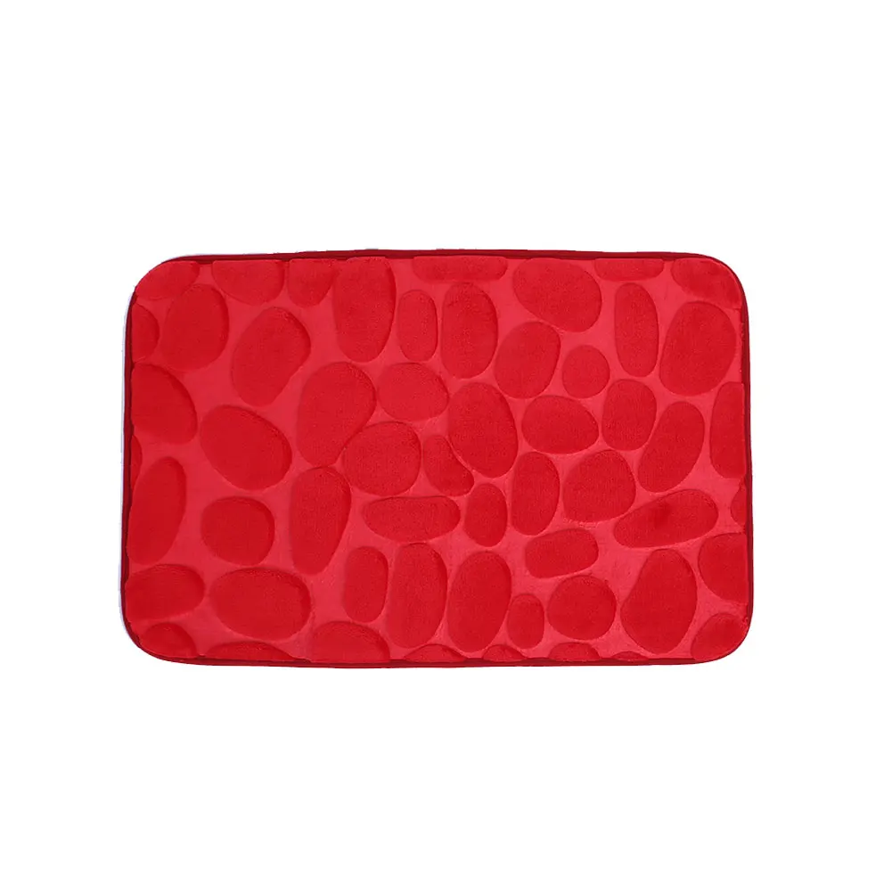 3d wine red Коврики Pebble Домашний напольный коврик фланелевые 6 узоров 40X60 см коврик нескользящий грунт ванная комната - Цвет: 3d wine red