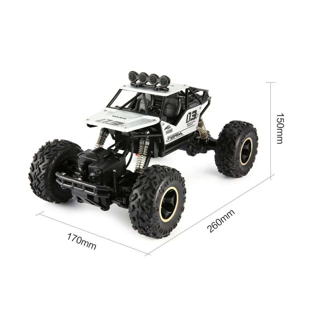 1/16 2,4 ГГц сплав корпуса Рок Гусеничный 4WD двойные двигатели внедорожных Дистанционное Управление Багги Радиоуправляемый Bigfoot восхождение автомобиля игрушки