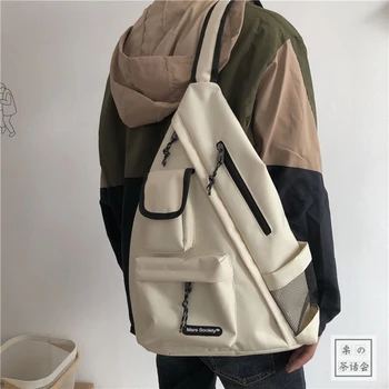 

Japanese Harajuku Shoulder Bag Men Sling Crossbody Molle Bags Street hip hop Travel Backpack School Bags for Student