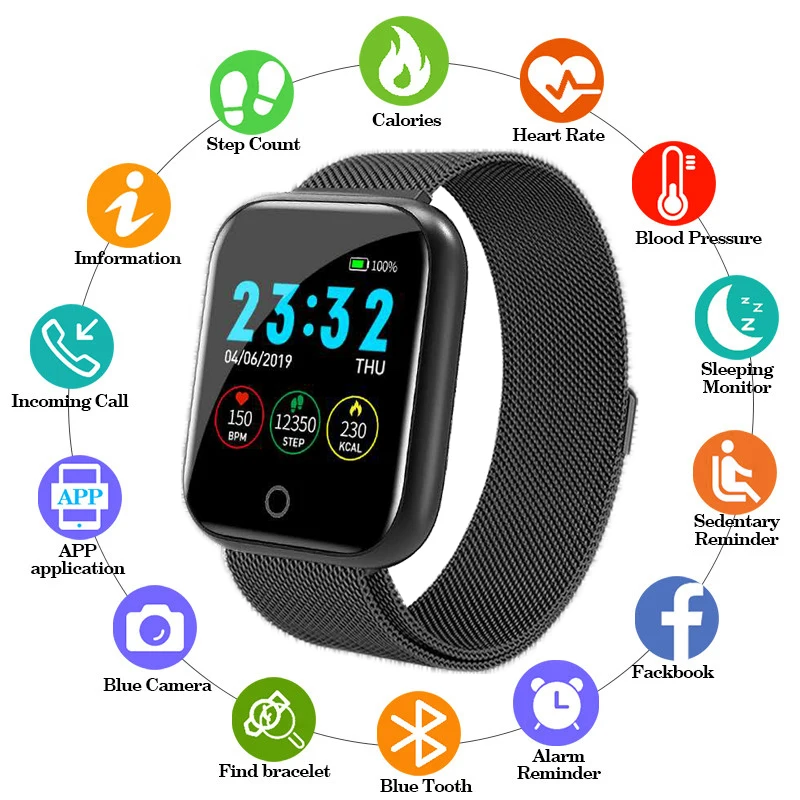 

I5 Smart Watch 2020 Pedometer Music Control Multiple Dials Heart Rate Fitness Smart Watches Men Women Smartwatch Android IOS