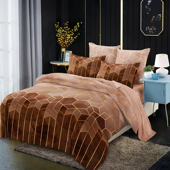 

Top Quality Geometry Duvet cover Single Double Queen King Quilt Cover Comfortable Home Polyester Bedding Sets