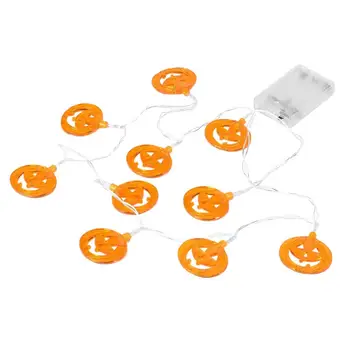 

Halloween 10 LED Round Pumpkin Shape String Light Decoration Home Decoration fairy lights battery flash curtain backyard decor