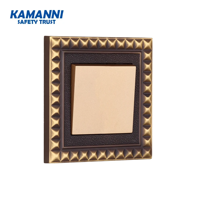 

Luxury metal hand-polished button switch pattern engraving Chinese style control wall senior light switch 1/2/3 gang 1/2 way