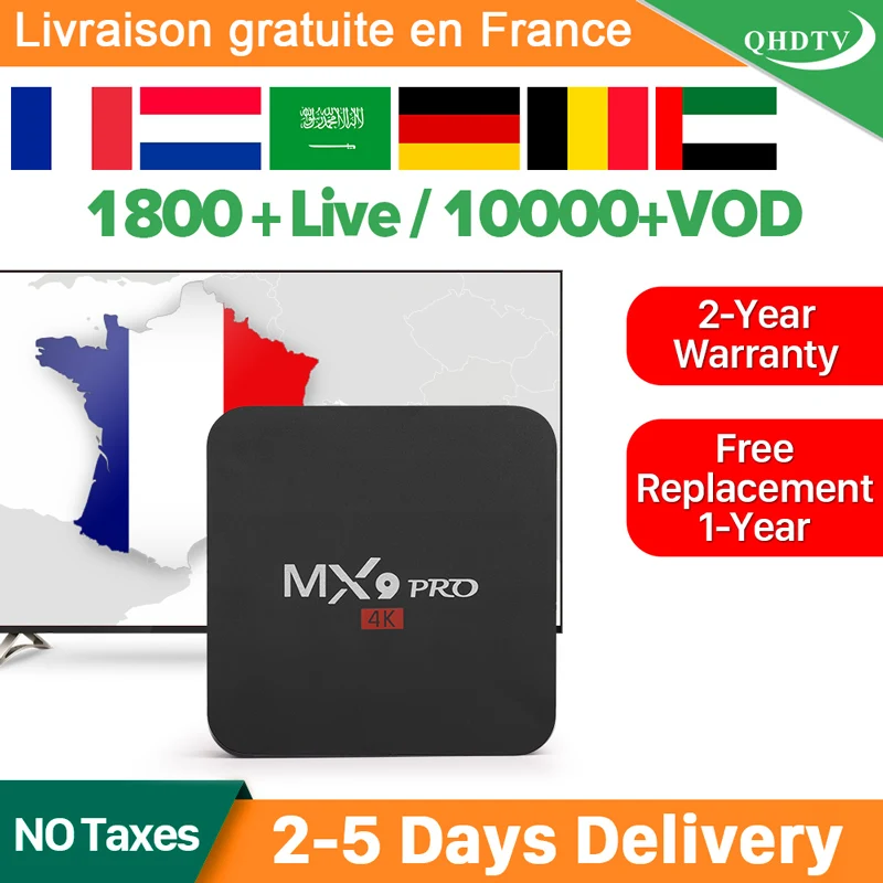 

IPTV France Arabic MX9 Pro Box Android 8.1 IPTV Subscription 1 Year IPTV Netherlands Dutch Germany Belgium IPTV French Morocco