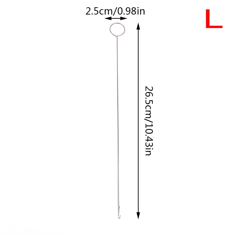 Stainless Steel Sewing Loop Turner Hook For Turning Fabric Tubes Straps Belts Strips For Handmade DIY Home Sewing Tools 