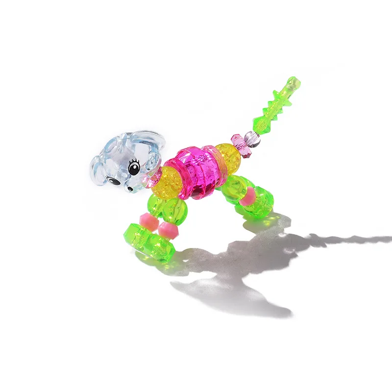 Волшебный браслет с животными Vsco девушка Единорог собака кошка модель бусины игрушки браслеты для вечеринок для детей Скручивающиеся браслеты деформация магический трюк - Цвет: TOY092-2