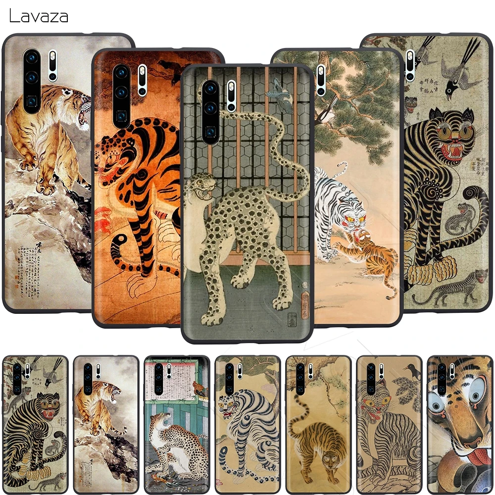 Мягкий силиконовый чехол Lavaza Japanese Ukiyo-e Panther Leopard Tiger для Huawei Nova 6 7 SE Honor 30 V30 Pro 4G 5G |