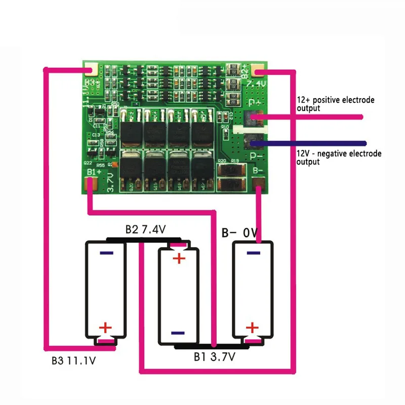 3S 40A BMS 11 1 V 12 6 18650 литиевая батарея защитная доска с сбалансированной версией для