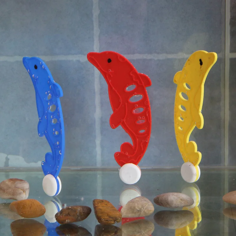 Plastic Diving Grabbing Toy Swimming Pool Cute Dolphin Modeling Three-Color a Set of Blister Packaging