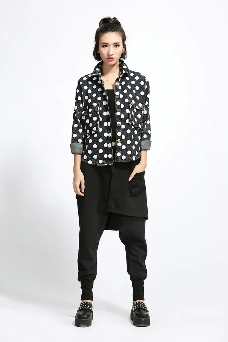 Fashion Women's Hip Hop Cotton Blend Loose Harem Pants Low Drop Crotch Trousers D9