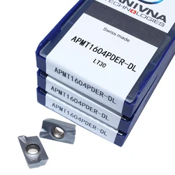 Fraise à lame CNC APMT1604PDER DL LT30, Inserts en carbure de haute qualité APMT 1604, tour mécanique, outil de tournage du métal, 10 pièces 