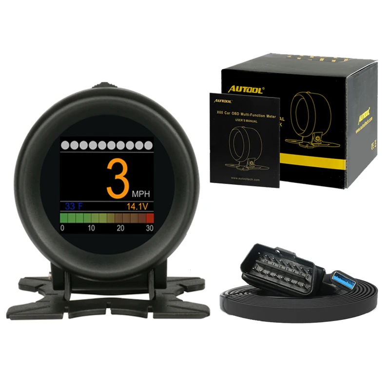 Автомобильный бортовой компьютер AUTOOL X60 считыватель кодов двигателя Obd2 Ii