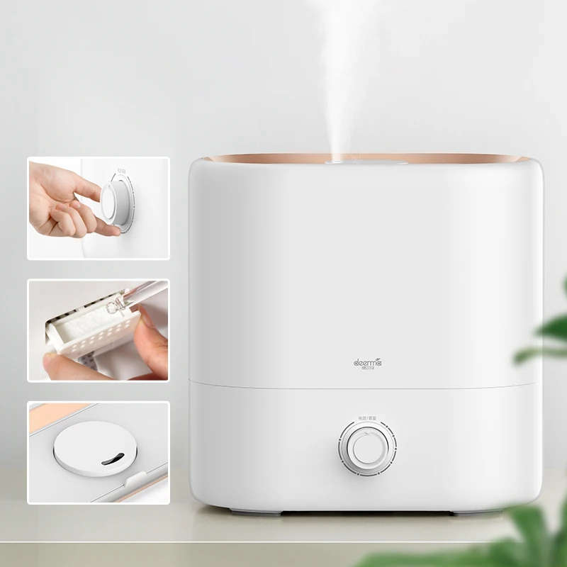 

Deerma DEM-ST635 Mute Air Humidifier 280mL/h Large Amount of Rotating Fog for Bedroom Living Room 4.5L Large Capacity