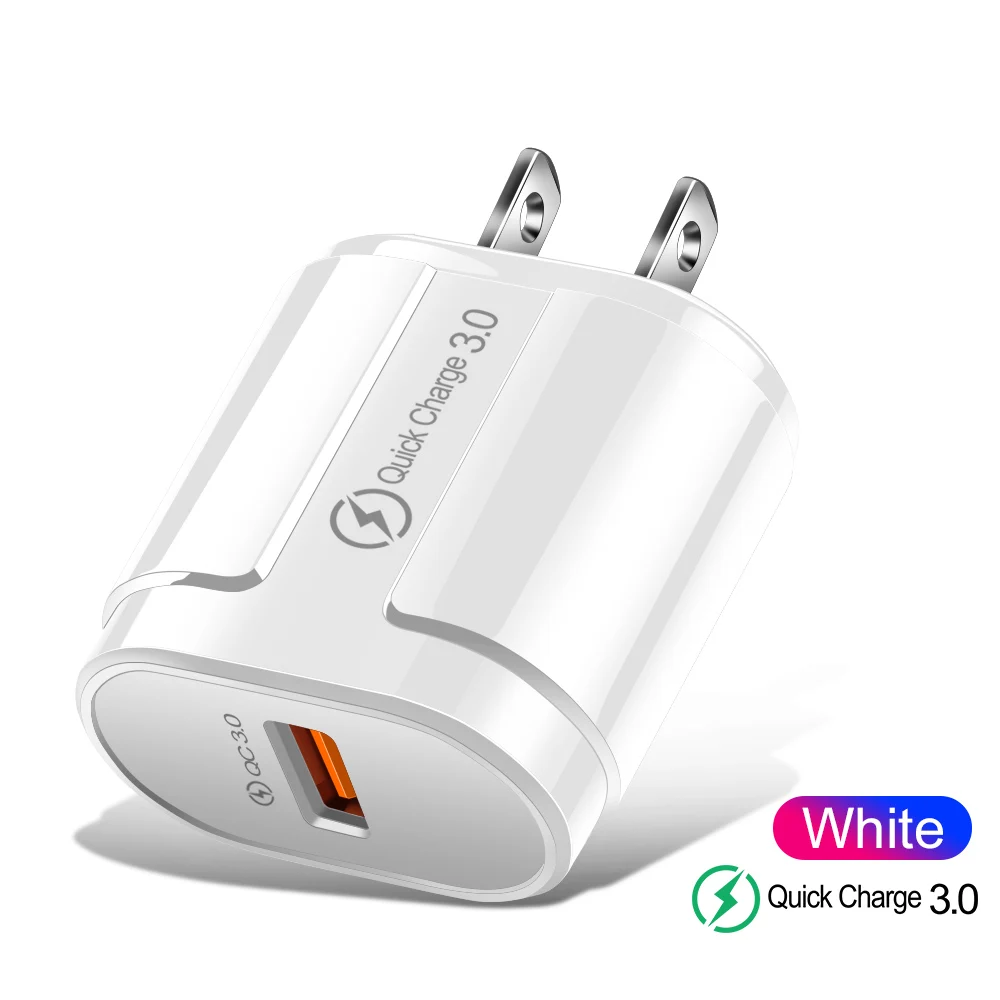 US White Олаф 18 Вт Быстрая зарядка 3,0 USB зарядное устройство Быстрая зарядка QC3.0 для samsung S10 A50 Xiaomi Mi9 iPhone X 7 huawei настенный usb-адаптер - Тип штекера: US White