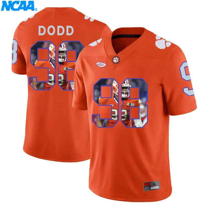 Новое поступление, высокое качество, Clemson Tigers Leggett#16 Bryant#2, футболки для колледжа, ограниченная серия, майки, S-XXXL - Цвет: 6