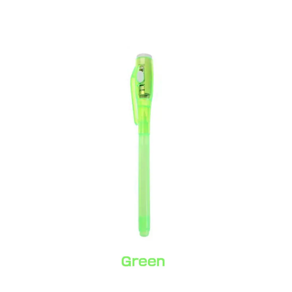 Uv Invisible Highlighter Led Purple Light Electronic Counterfeit Pen Creative Uv Magic Ink Lamp Pen Stationery