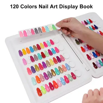 

Professional Model Nail Gel Polish Color Display Box Book Dedicated 120 Color Card Chart Painting Manicure Nail Art Tools