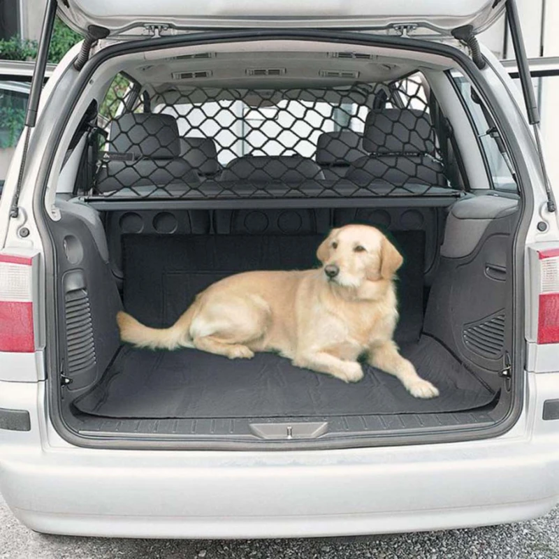 Barrera de malla para asiento de perro, organizador Universal elástico para almacenamiento de asiento trasero de coche, nuevo