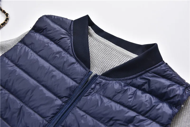 Women Duck Down Long Vest Ultra Light Portable Slim Waistcoat Female Stand Collar Sleeveless Down Jacket
