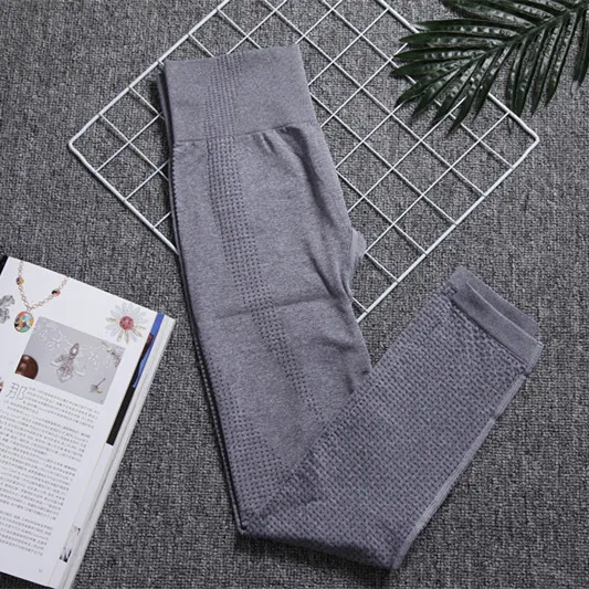 1787 gray pants Новинка, женские Леггинсы для йоги, пуш-ап, контроль живота, для спортзала, бесшовные леггинсы, высокая талия, штаны для йоги, для девушек, спортивные Леггинсы для тренировок, 4 цвета - Цвет: 1787 gray pants