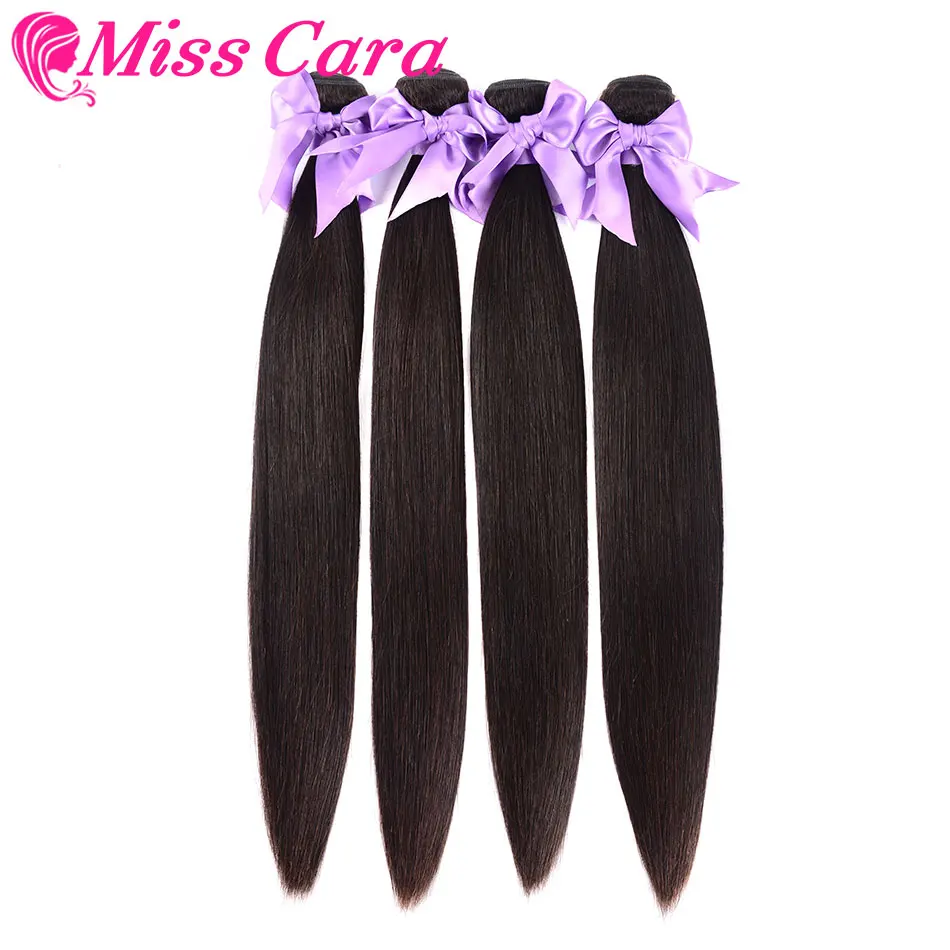 

Brazilian Straight Hair 4 Bundles Deals 4Pcs/Lot 100% Human Hair Bundles Natural Color Miss Cara Remy Human Hair Extensions