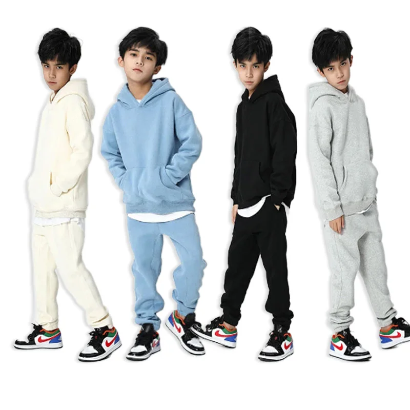 Sport Suit for Boys Clothing Set Casual Warm Hoodie Long Sleeve Tops Pant Clothes For Kids Outfits Tracksuit 2 Pcs