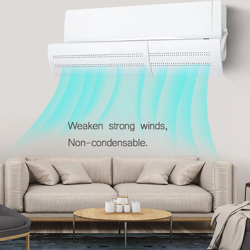 Plastic Extensible Windguard Restaurant Summer Durable Bedroom Air Conditioning Windshield Gas Deflectors Office