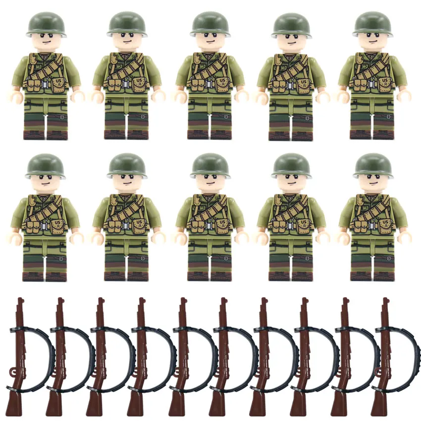 Конструктор Вторая мировая война военные мини-фигурки солдаты восьми стран с