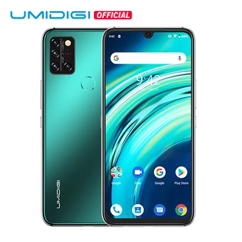 Перейти на Алиэкспресс и купить UMIDIGI A9 Pro глобальная версия 6 ГБ 128 Helio P60 48MP Quad Camera 24MP селфи камера Octa Core 6,3 дюймFHD + безрамочный экран мобильного телефона предпродажа