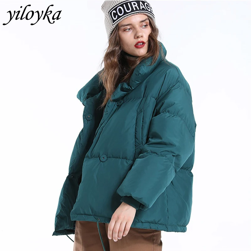 Koop Herfst Winter Jas Vrouwen Parka Mujer 2019 Mode Jas Losse Stand Kraag Jas Vrouwen Parka Warm Casual Plus Size Overjas