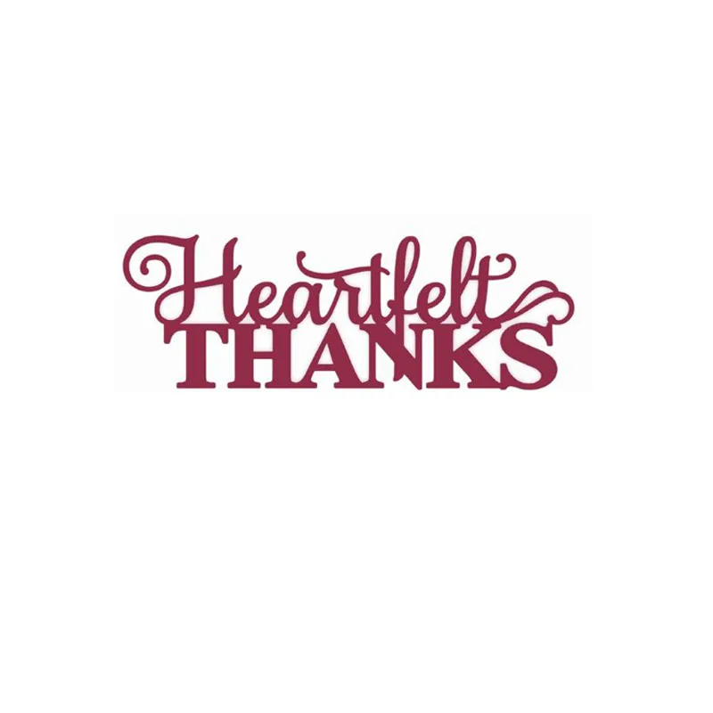 

Heartfelt Thanks Metal Cutting Dies new 2019 for DIY Scrapbooking Embossing Crafts Paper Cards Making die cut mould