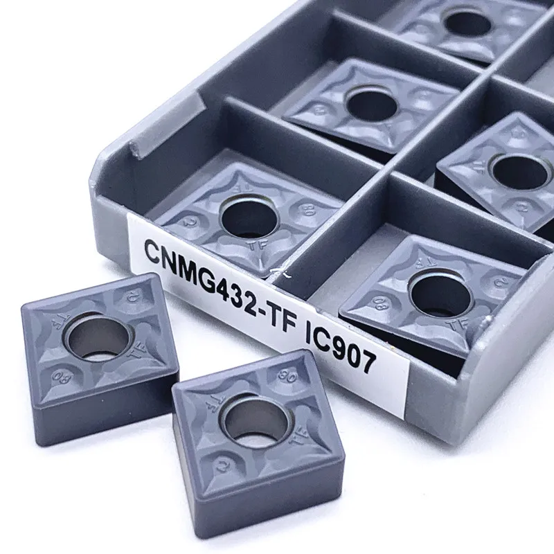CNMG120408 TF IC907/IC908 CNC Lathe PVD coating processing tool External Turning Tool finishing hard alloy inserts | Инструменты