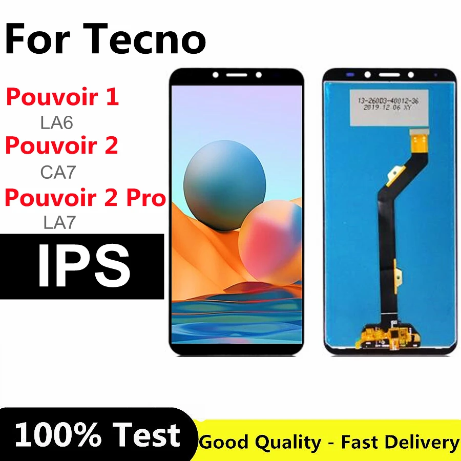 Для Tecno power 2 Pro LA7 LCD Screen кодирующий преобразователь сенсорного экрана в сборе Digitizer