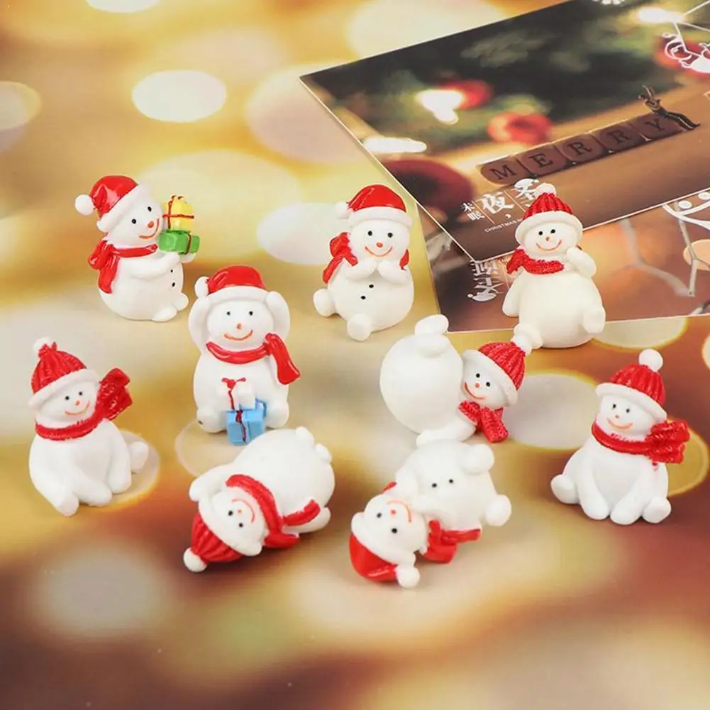 

Miniature Christmas Tree Santa Claus Snowman Terrarium Garden Gift Accessories Fairy Box Xmas Dollhouse Decor Figurines N3N1