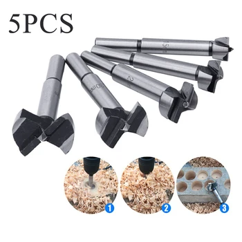 

5Pcs Set Workshop Accessories Wood Hand High Speed Steel Drill Bit Boring Hole