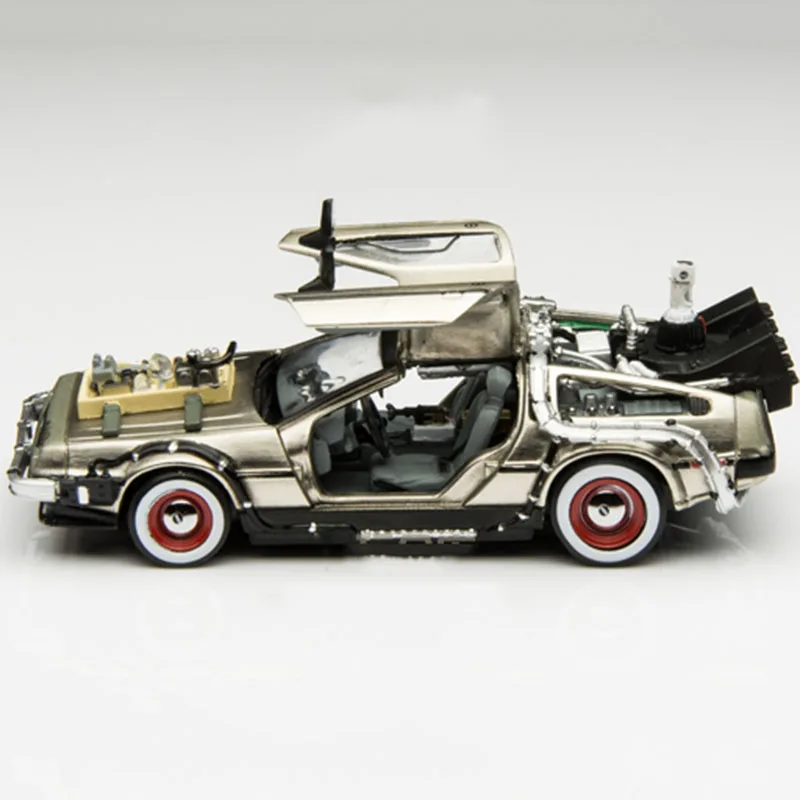 Модель автомобиля из металлического сплава 1/43, модель автомобиля, часть 1, 2, 3, машина времени, модель Delorean DMC-12, игрушка Назад в будущее - Цвет: P3