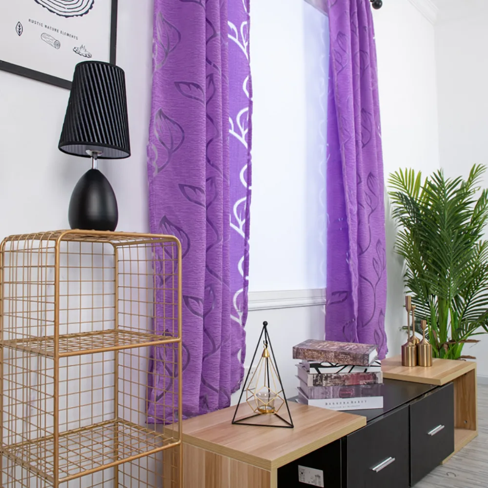 Trees Sheer Curtain Tulle Window Treatment Voile Drape Valance Fabric curtains for bedroom rideaux pour le salon  #4O09 (112)