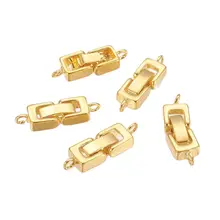 

5 Sets Brass Fold Over Clasps Golden Color Watch Band Clasps Cadmium Free & Lead Free for DIY Jewelry Making Supplies