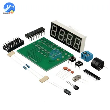 

AT89C2051 Digital LED Display 4 Bits Electronic Clock Electronic Production Suite DIY Kit 0.56 Inch Red Two Alarm