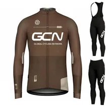 GCN-Conjunto de ropa de Ciclismo para hombre, maillot transpirable de manga larga para bicicleta de montaña, Otoño, 2022