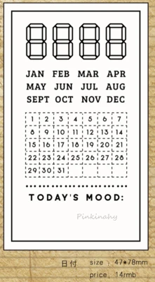 Винтаж Ретро запись календарь резиновые штампы Памятка список недели план деревянный набор штампов для DIY Скрапбукинг Стандартный штамп - Цвет: 8