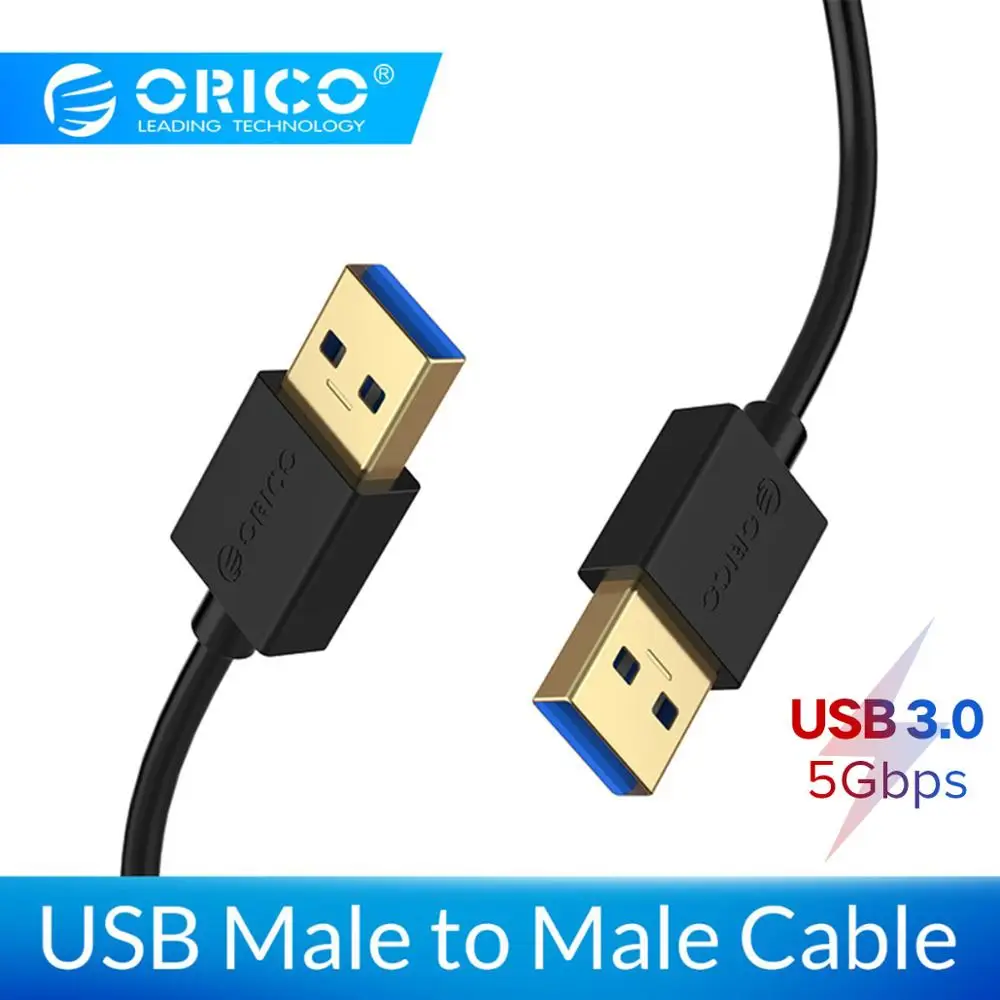 ORICO USB кабель «Папа-папа» USB-USB кабель позолоченный удлинитель для камеры компьютера Супер Скоростной кабель удлинитель