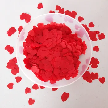 

1.5cm 500g/Pack Heart Shape Paper Confetti Party Wedding Table Decorative Birthday Party Decoration Supply