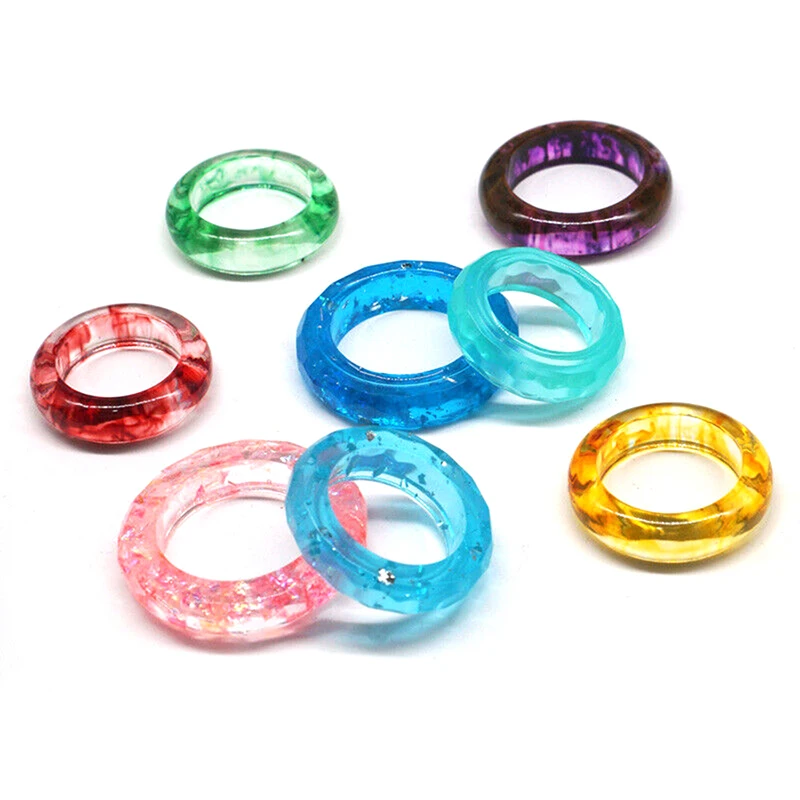 Kristall 6/14 Loch Ringe Form Handgemachte DIY Herstellung Ring Schmuck Silikon Form Epoxy Form Epoxidharz Für Schmuck Machen – Detail 1